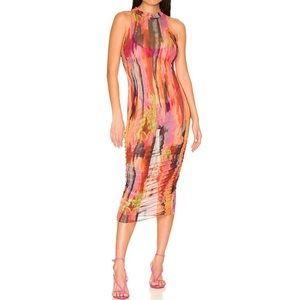 SNDYS mesh midi cover up/dress